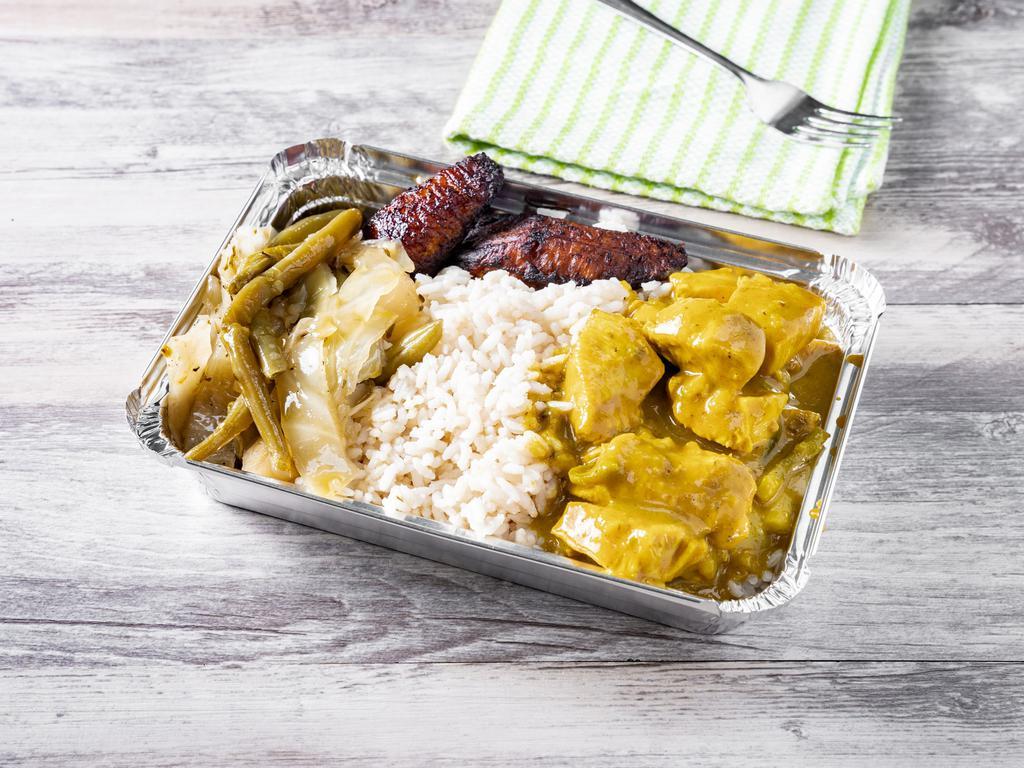 Curry Chicken Bowl  · White meat. Chicken cut in small pieces, marinated with authentic curry seasonings.