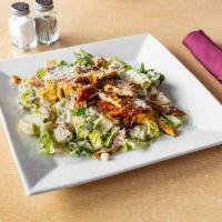 Caesar Salad · Romaine lettuce, croutons, and Parmesan cheese. Choose from grilled or fried chicken. Substi...