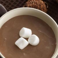Hot Cocoa · Hot Belgian chocolate, milk, sugar.