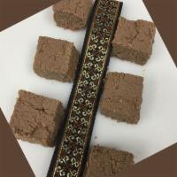 Chocolate Coffee Sandesh · Milk curd blended with chocolate, coffee and sugar, cut into squares. Gluten-free.  (12-14 p...