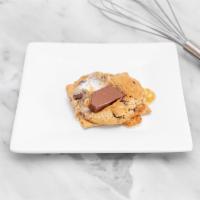 Mackles'more Cookies · A s'more cookie on a graham cracker with Theo Chocolate chunks!