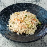 Rice Noodle · Green cabbage, mushroom, bean sprout, carrot, onion, egg.