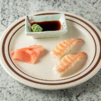 Shrimp Nigiri · 2 pieces.