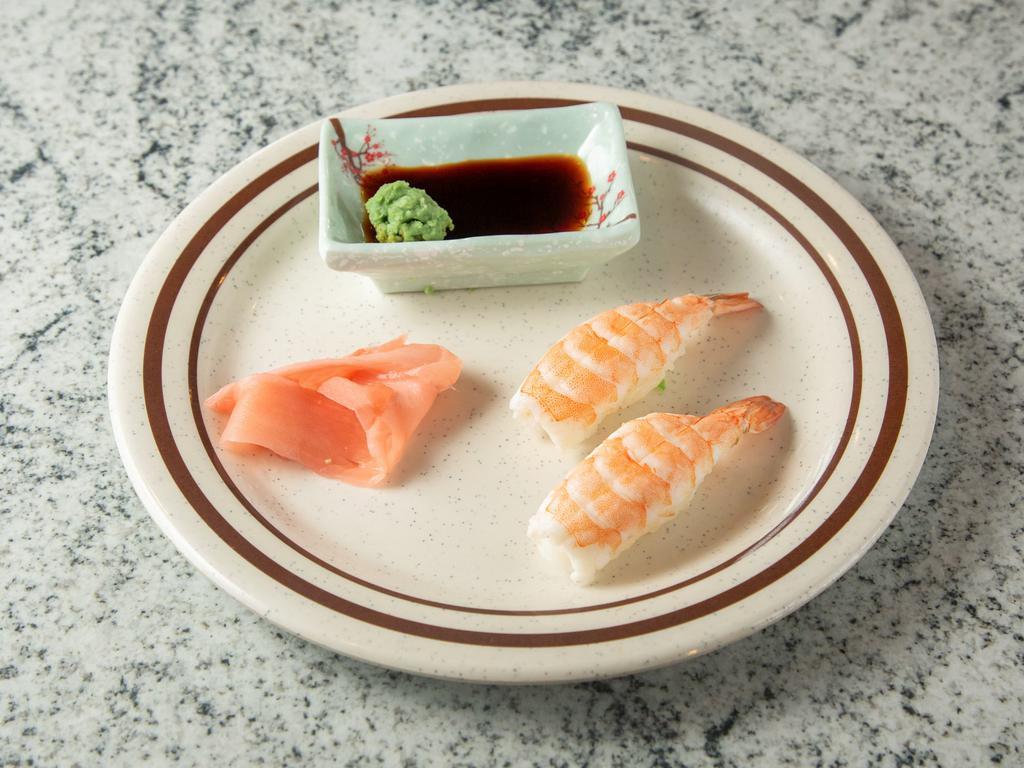 Shrimp Nigiri · 2 pieces.