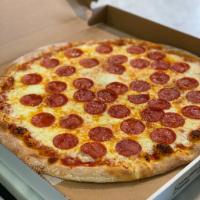 Pepperoni Pizza · Pepperoni, 100% real Mozzarella Cheese.