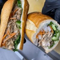 Bomb Mi Sandwich Combo · Our take on a bahn mi. Made with pork loin or chicken thighs, pickled daikon and carrots, cu...