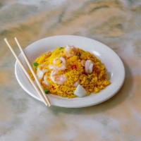 Shrimp Fried Rice虾炒饭 · Stir fried.