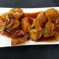 7a. Wonton with Garlic Sauce · Hot and spicy. 