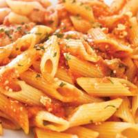 Ziti · Choose your sauce: marinara, garlic and oil, riggi sauce and pesto.
