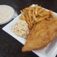 Jumbo Fish Fry · Served with soup, fries, slaw and a roll.