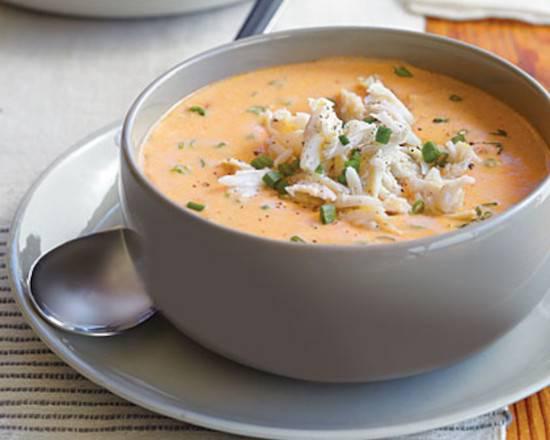 Crab Bisque · crab bisque is a creamy soup made with crabmeat, and the stock made from shell of these crustaceans while the meat is incorporated into finished soup