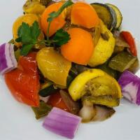 Sautéed Mixed Veggies 1 Lb. · Zucchini, Yellow Squash, Green, Red, and Yellow Bell Peppers, Red Onion, Garlic, Oregano, Sa...