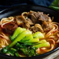 Spicy Braised Beef Noodle 辣牛肉面 · 