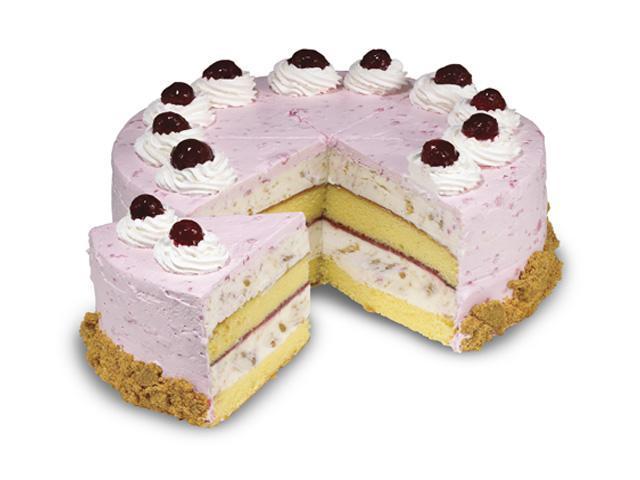 A Cheesecake Named Desire™ Cake · PLEASE CALL TO CONFIRM CAKE IS AVAILABLE!  

Layers of moist yellow cake, raspberry sauce, and cheesecake ice cream with graham cracker pie crust wrapped in fluffy raspberry frosting.