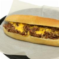 Philly Whiz Sandwich · Grilled sirloin with sauteed onions and cheese sauce how it’s done on south street in Philly...