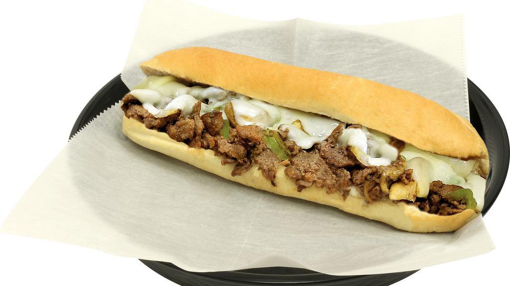 Grand Escape Sandwich (Philly Cheesesteak) · Philly cheesesteak. Grilled sirloin with sauteed onions, mushrooms, green peppers and melted provolone. Mayo, lettuce, and tomato.