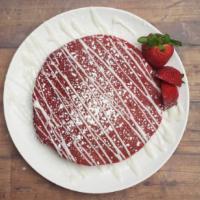 “The Red Carpet” Red Velvet Pancakes · 2 ravishingly Red velvet pancakes topped with powder sugar and cream cheese frosting served ...