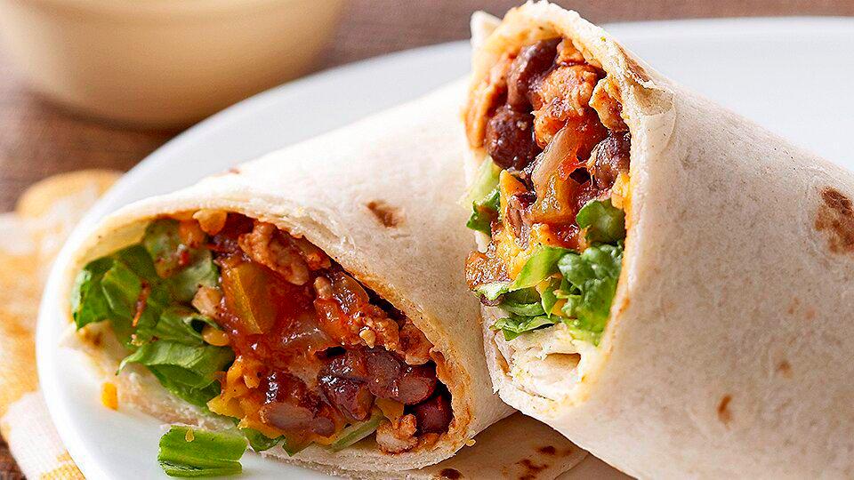 Spicy Potato Burrito · Spicy Potato -Bean Wrap