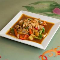 Chicken Cashew Nut · Your choice of protein stir-fried with fresh ginger, onion, mushroom, celery, carrots, and b...