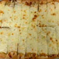 Cheesy Breadsticks · Fresh Baked Dough, Garlic Butter on Dough, lots of Mozzarella Cheese with Side Home Made Mar...