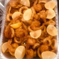 Dicatera de Marisco/ Fried Seafood Combo · Fried Seafood Combo. Fried Scallop, Shrimp, Fish Nuggets,Crab Sticks, and Fried Calamari