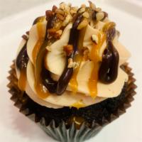 Kingwood Turtle · A chocolate cake filled with a caramel filling. Then topped with a caramel buttercream, cara...