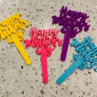 Happy Mother's Day Sign · A “Happy Mother’s Day” Cupcake Topper. Comes in assorted colors: pink, yellow, teal, & purple.