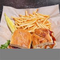 Jennings Chicken Sandwich · Grilled chicken breast served with bacon, BBQ sauce, and melted mozzarella cheese served on ...