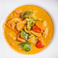 Peanut Curry · Bell peppers, broccoli, carrot, onion, bamboo. Choice of chicken, beef, pork, tofu, vegetabl...