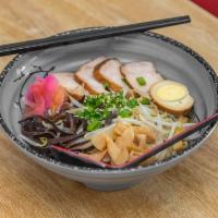 #1-Tonkotsu · Natural pork-bone soup (tonkotsu) with Japanese thin noodle topped with roasted pork (Charsh...