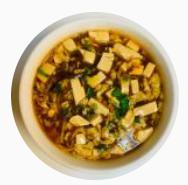 Bean Curd and Vegetable Soup · Soup made with tofu.