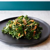 Ginger Sesame Chopped Kale Salad · Vegan. Vegetarian. House ginger sesame and kale. Add chicken for an additional charge.