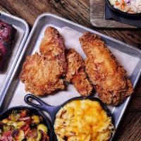 Fried Chicken · Fried Golden Brown and Served With Any 2 Sides.