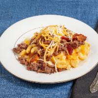 Bacon Cheeseburger Mac · Ground beef with apple smoked sweet hickory bacon combined with mac and cheese topped with c...