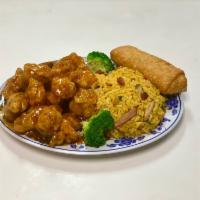 C14. General Tso's Chicken Dinner Combo Platter · Hot and spicy.