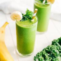Kale Colada Smoothie · Kale, spinach, banana, and coconut water.
