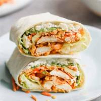 Grilled Chicken on a Wrap · A rolled filled tortilla or flatbread. 