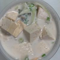  Tom Kha Soup · Coconut milk broth with lemongrass galangal, kaffir leaves, peppers, onions, mushrooms and l...