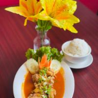Sweet Thai Chicken Wings  · Sautéed chicken wing in a sweet and sour sauce and served with side of Jasmine rice 