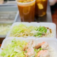 Pho Soup · Rice noodles , bean sprout , basil, Romain lettuce, and green onions  in a famous Vietnamese...