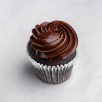 Chocolate Decadent Cupcake · Chocolate cake and fudge frosting.