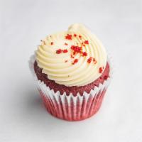 Red Velvet Cupcake · Red velvet cake frosted with creamcheese 