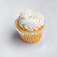 Wedding Cupcake · Almond cake frosted with almond buttercream.