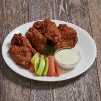 6 Wings · Includes blue cheese, carrots and celery. Sauce served on the side.