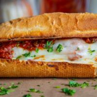 Chicken Parmesan Sandwich · Breaded chicken breast, Russo's marinara sauce, sweet basil, and Wisconsin mozzarella. 1,090...