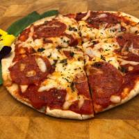 Grind House Pepperoni Pizza · Pitta Bread, Marinara Sauce, Pepperoni, Mozzarella Cheese & Basil. 
