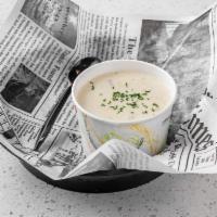 Clam Chowder · creamy milk based soup loaded with chunks of clam and potatoes