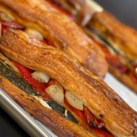 Grilled Vegetable Feuilleté Goat Cheese · All grilled vegetables  eggplant , zucchini, tomatoes, onions, red peppers, mushroom, olives...