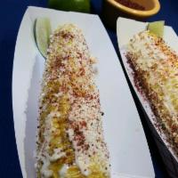 Elote “street corn on the cob · Steam Fresh Corn, Mayo, Cotija cheese and Chile piquin.
Your welcome to remove any toppings ...