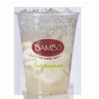 13. Bambu Refresher · Nuoc mat bambu. Coconut, agar agar jello, mu trom, basil seeds, crystal boba and coconut wat...